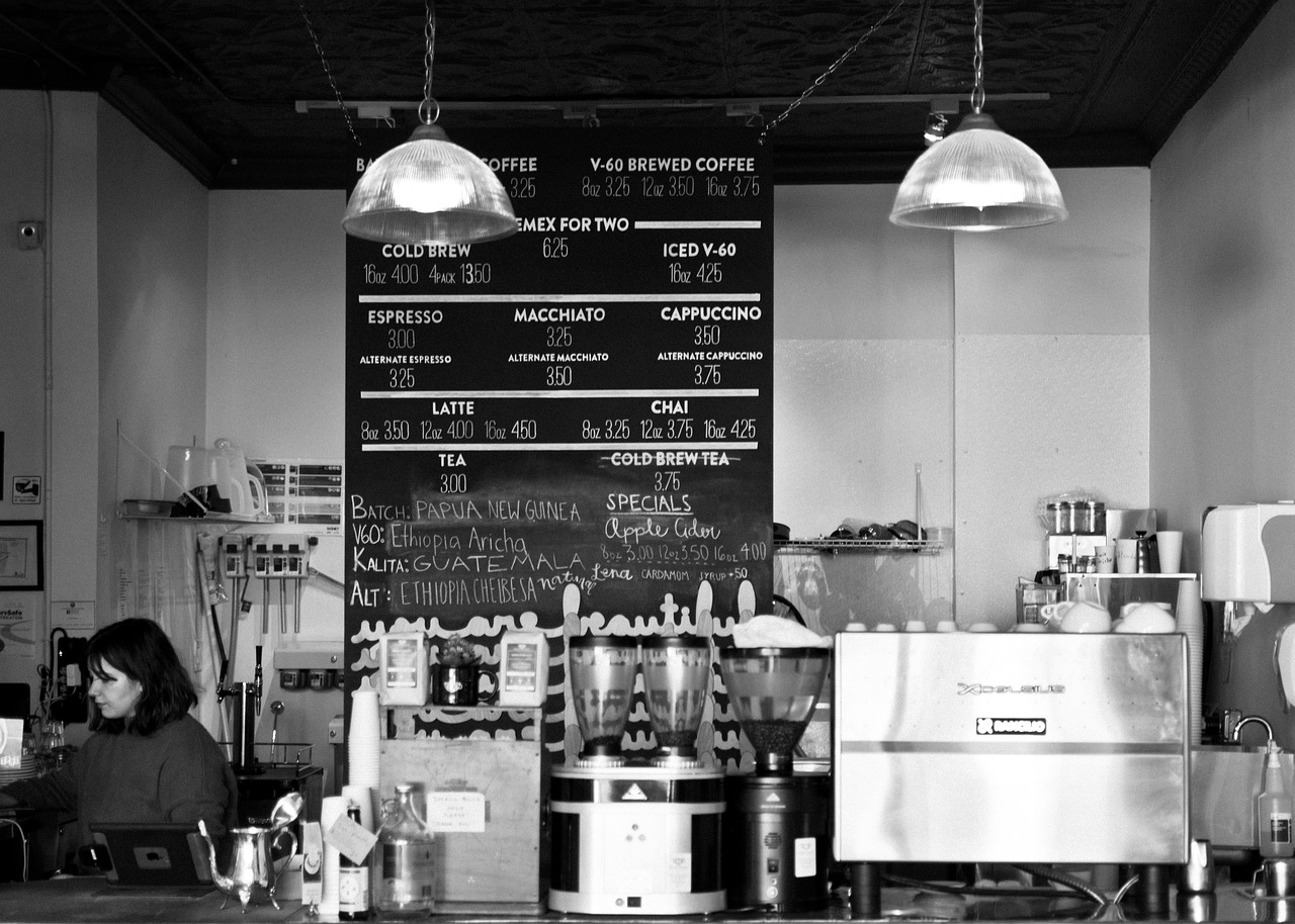 Restaurant counter — Queek POS in action